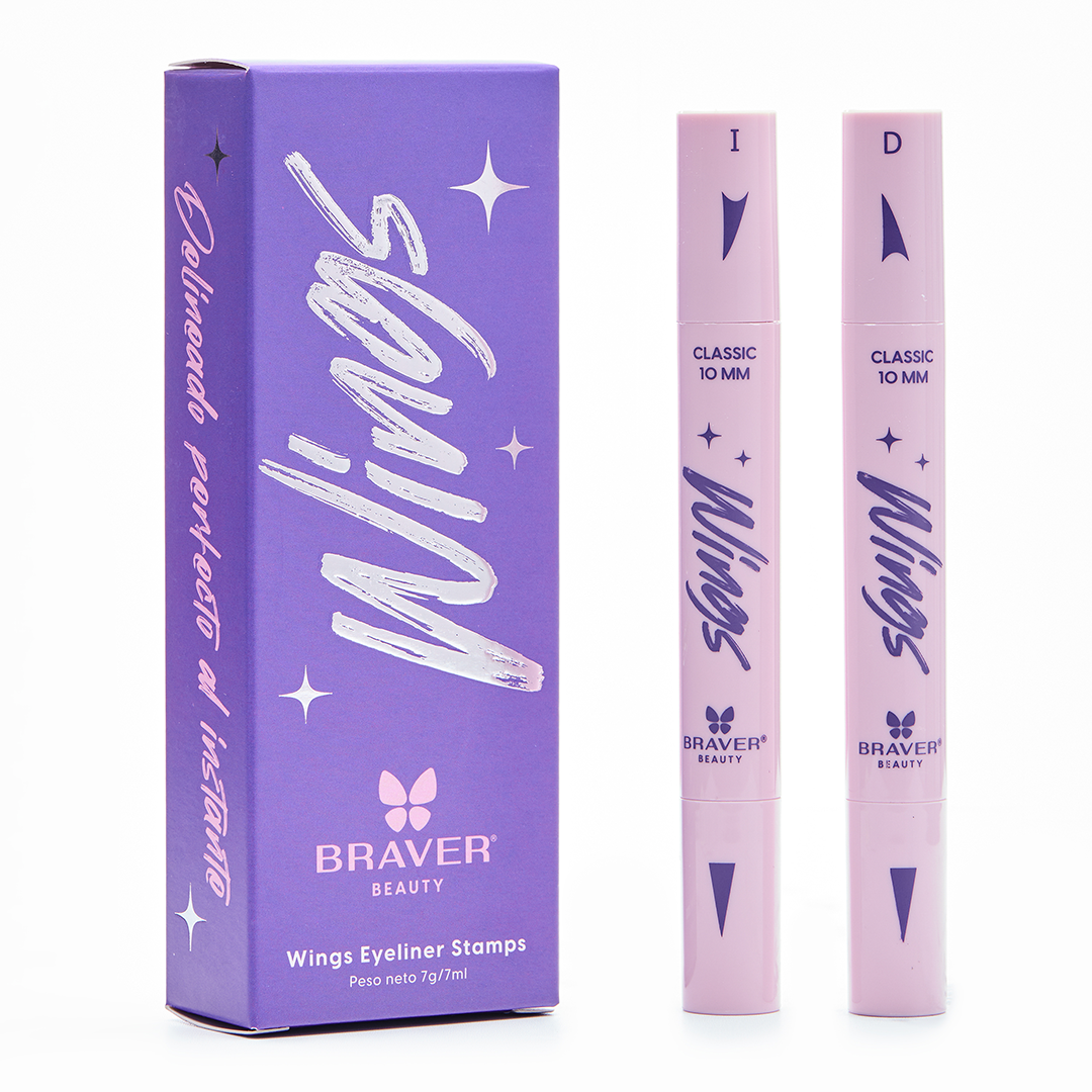 Kit delineador Wings Eyeliner Stamps/ 3 tamaños - Negro Intenso