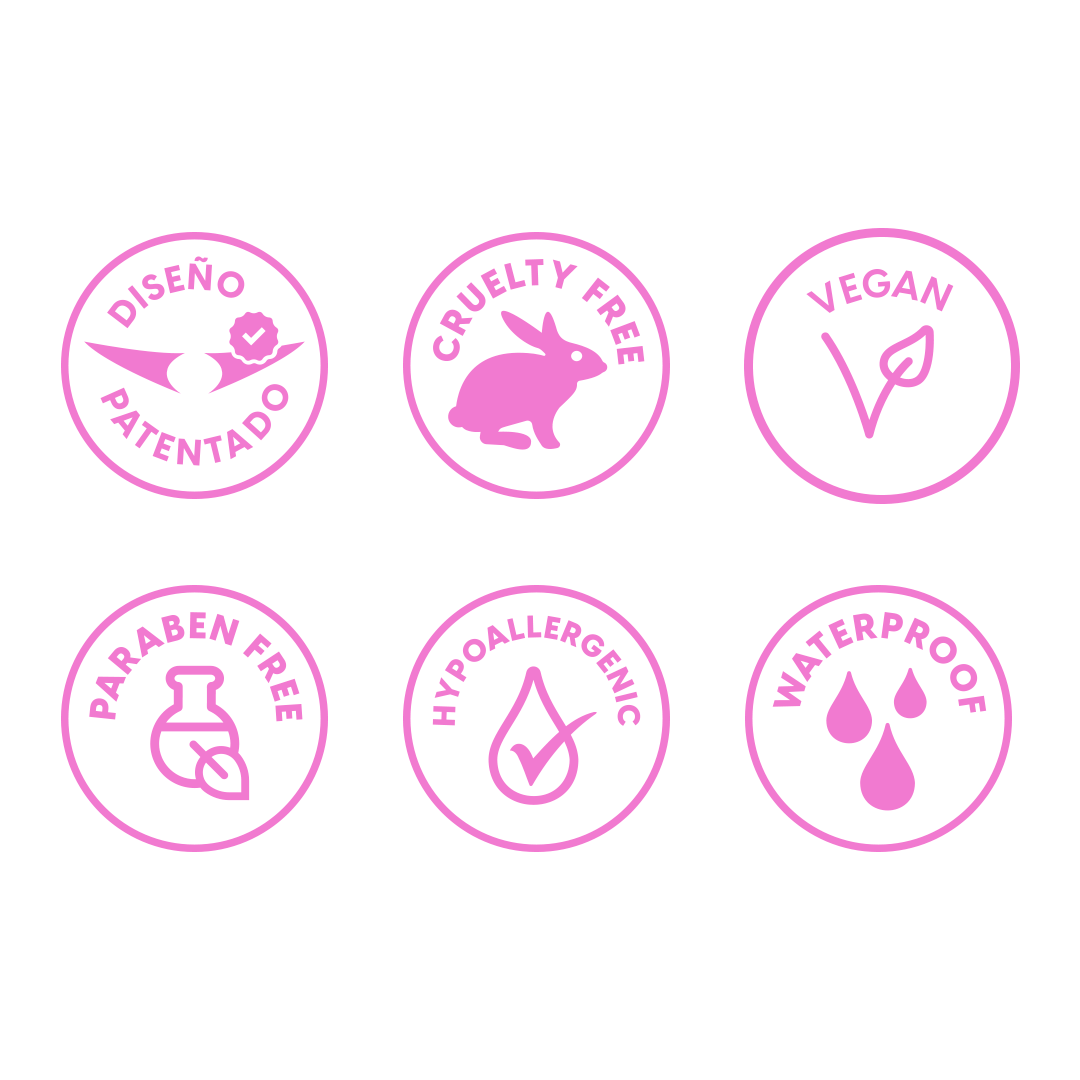 Kit delineador Wings Eyeliner Stamps /3 tamaños – Café Chocolate