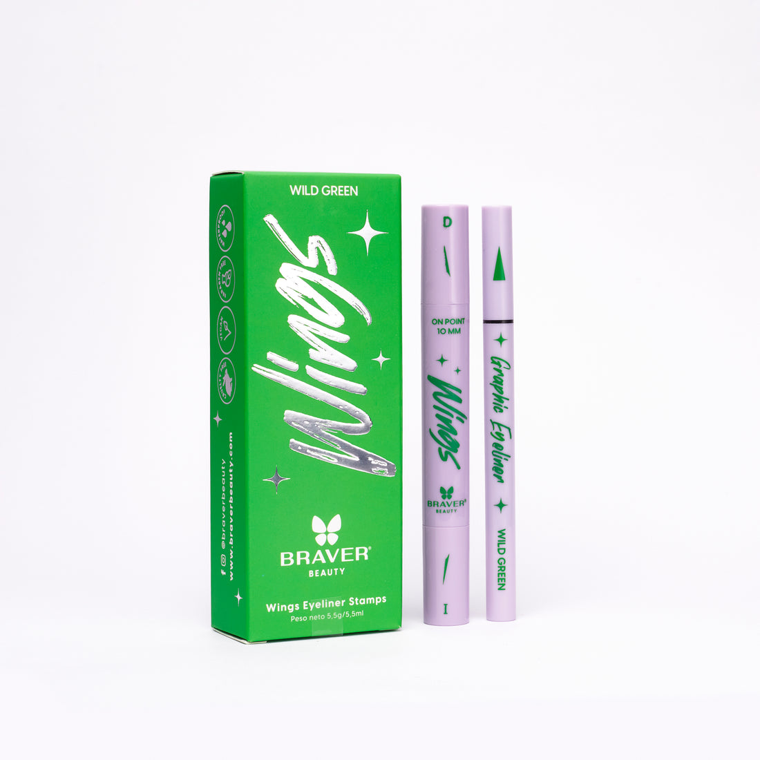 Kit delineador Wings Eyeliner Stamps – Wild Green